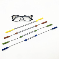 Accessoire de lunettes de sport en silicone personnalisé, fil d'acier antidérapant, maintien des lunettes sans queue, cordon pour lunettes de soleil, sangle de cou