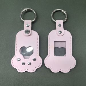 Multi-Function Cute PU Leather Keychain Accessory with <b>Pet</b> Hair Clip Photo Holder Bag Charm for Everyday Use - Product Image 2