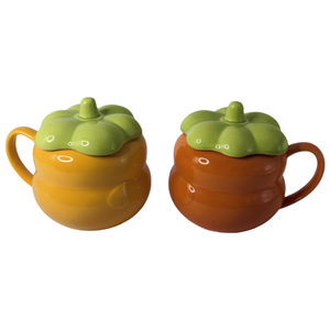 Custom Pattern Pumpkin Shaped Design 400ml Porcelain <b>Ceramic</b> Latte Mug Coffee <b>Cup</b> With Lid Gift <b>Cups</b> for Tea Milk - Product Image 3