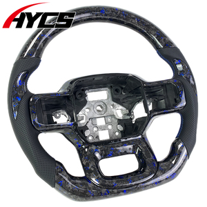 Sportstuurwiel van blauw gesmeed carbon fiber, op maat gemaakt voor Ford F150 3.5T Raptor R Lobo 2019-2025 Ranger auto-interieur accessoires. - Product Image 2