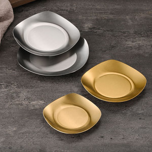 Plato para Condimentos de Acero Inoxidable Estilo Coreano, Cuadrado, Sus304, Vajilla Comercial para Restaurantes - Product Image 3