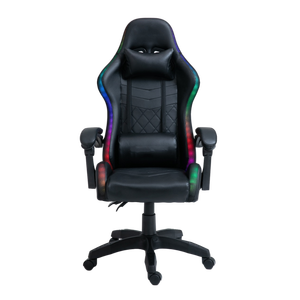 <span class=keywords><strong>Chaise</strong></span> de jeu avec haut-parleurs Bluetooth et lumières LED RVB <span class=keywords><strong>Chaise</strong></span> d'ordinateur de jeu ergonomique à massage avec repose-pieds et soutien lombaire - Product Image 2