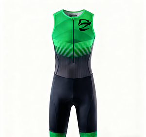 Combinaison de triathlon personnalisée à séchage rapide et respirante avec logo imprimé pour hommes, femmes, athlètes, triathlètes, cyclisme, course à pied, natation - Product Image 2