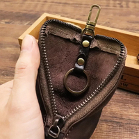 Petite pochette à fermeture éclair pour clés, porte-monnaie unisexe, sac de rangement portable écologique