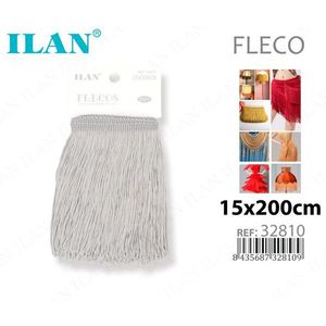 Frange in pile Ilan 15x200cm grigie per abbigliamento e artigianato - Product Image 1