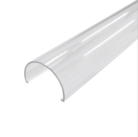 Diffuseur PMMA transparent pour canal LED en aluminium en forme de U