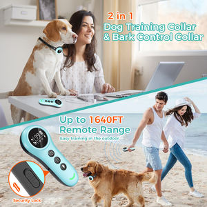रिचार्जेबल लंबी दूरी के जलरोधी एब्स/पीसी पर्यावरण के अनुकूल कुत्ते प्रशिक्षण कॉलर 2-इन-1 रिमोट बीप कंपन सदमे चपलता उपकरण - Product Image 2