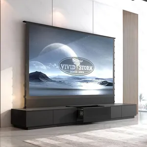 VIVIDSTORM Meuble TV laser motorisé 120 pouces Meuble TV meuble TV pour projecteur laser UST Meuble TV laser intelligent