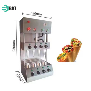 Thép không gỉ hình nón làm bánh <span class=keywords><strong>Pizza</strong></span> 2/4 đầu khuôn Hiệu quả cao Tự động kiểm soát nhiệt độ không dính bánh <span class=keywords><strong>pizza</strong></span> hình nón máy mô hình - Product Image 3