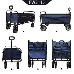 Wagon de camping à quatre roues pliable de haute qualité avec OEM tout-terrain de grande capacité personnalisable pour le stockage et l'utilisation industrielle - Product Image 3