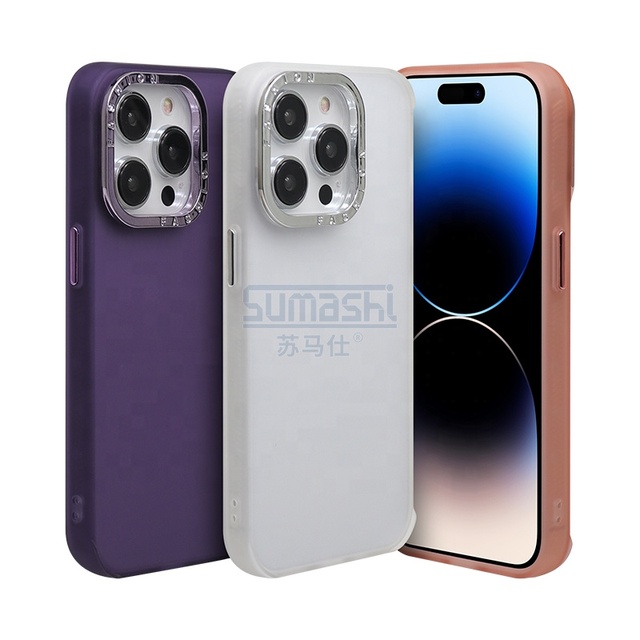 PC Frosted 2-in-1 Phone Case for iPhone 14 Electroplated Alphabet Mirror Ring Key Film Matte Finish Mobile Phone Case
