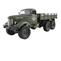 Câble USB à l'échelle 1:16 incl. Véhicule tout-terrain télécommandé extérieur pour garçon 2.4G camion militaire de cargaison d'escalade à six roues motrices