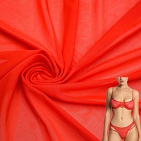 Tela de Malla Elástica Roja de Alta Elasticidad, Nailon y Spandex, para Corsés, Lencería, Patinaje y Vestidos de Actuación, SIN Pedido Mínimo