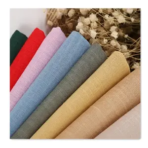 Hotsale High Quality Breathable Blackout Linen Cotton Fabric stock Yarn Dyed bed linen 100 cotton Linen Fabric