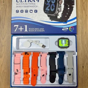 Smartwatch quadrato IP68 IPS 7 in <span class=keywords><strong>1</strong></span> con cardiofrequenzimetro, per chiamate, contapassi, fitness tracker, set regalo con cinturini multipli - Product Image 4
