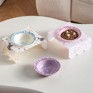 Doe Accessoires pour animaux Nouveau design Bol surélevé multicolore pour chien et <span class=keywords><strong>chat</strong></span> Bol en céramique pour animaux - Product Image 4
