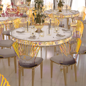 Bàn ghế cưới tròn trong suốt bằng acrylic cao cấp có đèn LED - Product Image 1