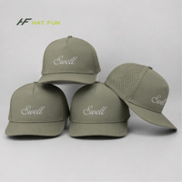 Casquette de golf personnalisée pour homme, 5 ou 6 panneaux, en nylon, logo perforé au laser, séchage rapide, respirante, visière incurvée, casquette de sport pour le golf