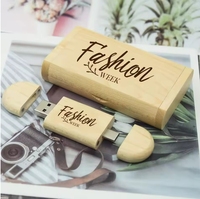 Logo personnalisé en bois USB 2.0 OTG Flash Drive 128GB Pen Drive Creative Business Gift avec 64GB Memory Stick 32GB U Disk TYPE-C