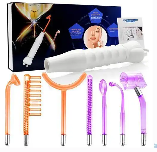 Skin Therapy High Frequency Wand Skin Facial Machine With 7 Tubes