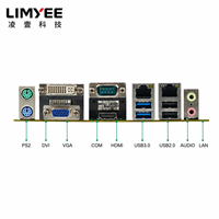 Carte mère industrielle Limyee Intel H81 Micro ATX LGA1150 double affichage 16 Go 2 DDR3 14 USB VGA DVI ATX Alimentation intégrée 3 SATA Mini ITX