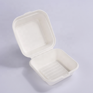 Clamshell Box Biodegradable Containers Sugarcane Pulp Clamshell Box Food Bagasse Container Biodegradable