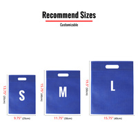 Bolsas de Transporte Planas Azul Rey Personalizadas, de Tela No Tejida, con Impresión de Logotipo, para Empaquetado de Mercancía Comercial