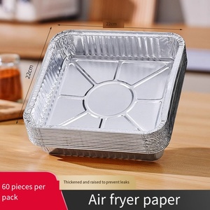 एयर फ्रायर विशेष टिन पन्नी ट्रे, स्क्वायर टिन पन्नी, घरेलू उपयोग के लिए डिस्पोजेबल एल्यूमीनियम पन्नी बॉक्स, बेकिंग मोटी टिन पन्नी - Product Image 2
