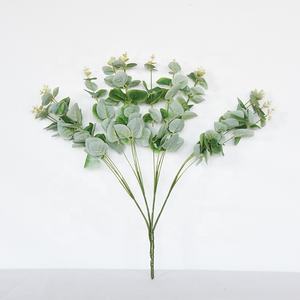 Fuyuan-espray de eucalipto de plástico en 3D, Dólar de plata, moneda, hoja, desmodium, lysimachia, decoración de hierba de dinero para el hogar, seputure funerario - Product Image 5