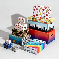 Boîte cadeau en papier recyclé imprimée sur mesure, style tiroir rigide, pour rouge à lèvres