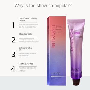 Crema para teñir el cabello orgánica, blanqueamiento gratuito para uso doméstico, productos para teñir el cabello de grado cosmético semipermanente suave para hombres - Product Image 3