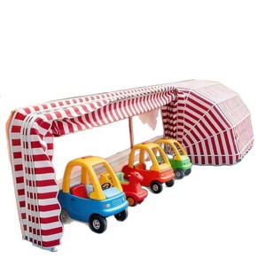 Abri de rangement pour jouets personnalisé, auvent rétractable imperméable et résistant au soleil, opération manuelle pliable à la française, bâche en polyester, acier - Product Image 4