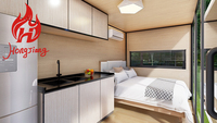 Maison de conteneur modulaire en acier imperméable moderne et portable à bas prix, bureaux modulaires, bâtiment extensible de 20 pieds