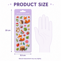 Ensemble d'autocollants 3D pour albums photo, ordinateurs portables, coques de téléphone, projets de bricolage, journaux, cadeau et récompense parfaits pour les enfants