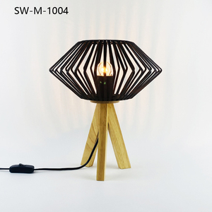 Lampe <span class=keywords><strong>de</strong></span> table moderne vintage en bois et métal avec fil <span class=keywords><strong>de</strong></span> <span class=keywords><strong>fer</strong></span>, 220V LED, pour <span class=keywords><strong>la</strong></span> décoration <span class=keywords><strong>de</strong></span> <span class=keywords><strong>la</strong></span> maison, idéale pour les restaurants et bars - Product Image 2