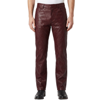 XUCHANG OEM, logo personnalisé, fabricant de haute qualité, streetwear, jeans en denim ciré effet cuir 100% coton, pour hommes