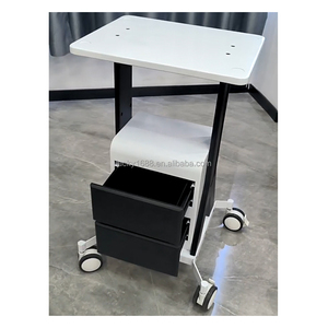 Muebles de salón portátiles, carro <span class=keywords><strong>auxiliar</strong></span> rodante de acero inoxidable, carrito de máquina de belleza para spa facial <span class=keywords><strong>con</strong></span> 2 <span class=keywords><strong>cajones</strong></span> de almacenamiento - Product Image 6