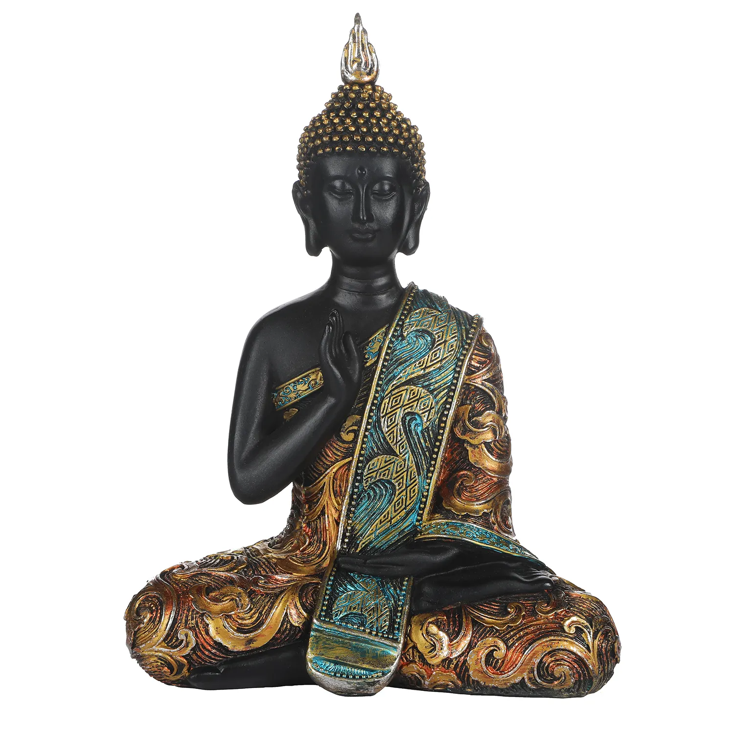 Small Thai Yoga Buddha Statue Amitabha Resin Statue Hindu Gods Statue Art Home Interior Decoration