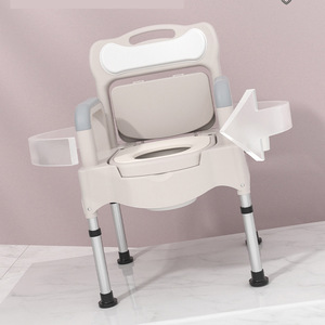 <b>Commode</b> <b>Chair</b> With Built In Potty Aluminum Frame For Disabled And Pregnant Women Toilet Seat Large Straight Body Multifunction - Product Image 2