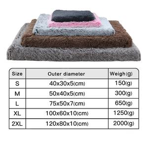 Neuankömmling Luxus Rechteck Flauschiges Haustier bett Wasch bares Plüsch 3D Schwamm kissen für Katzen Hunde Lange Plüsch matten Abnehmbares Design Alle - Product Image 5