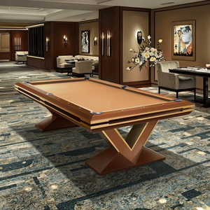 <span class=keywords><strong>Table</strong></span> de billard américaine de luxe moderne 7/8/9 pieds, 9 boules, personnalisée, pieds en bois massif en forme de V, qualité tournoi, poches en cuir véritable - Product Image 4