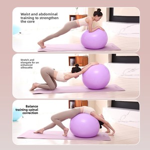 Ballon de yoga en PVC pour femmes enceintes et adultes - Ballon d'exercice et de massage léger et écologique avec surface antidérapante - Product Image 4