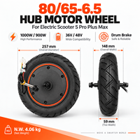 Elektrikli Scooter 5 Pro Plus Max 1000W 900W 36V/48V 10-12 İnç Tekerlek Tambur Fren Metal Lityum Pil için Hub Motor