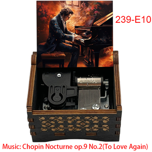Nocturne de <span class=keywords><strong>Chopin</strong></span> Op. vintage Número 9 Caja Musical de Madera con Movimiento Mecánico, Regalo Especial para el Día de San Valentín y Cumpleaños - Product Image 1