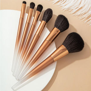 YRX Juego de 6 Brochas de Maquillaje Personalizadas con Logotipo, Virolas de Aluminio, Mango de Plástico Perlado, Brochas de Maquillaje Doradas, Kit de Brochas de Maquillaje de Lujo - Product Image 4