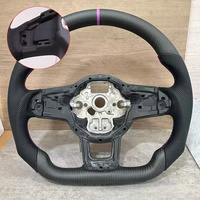 Volant en cuir en fibre de carbone personnalisé pour Volkswagen VW Golf R Jetta Tiguan MK2 Passat B8 MK5 MK6 MK7 Caractéristiques sportives