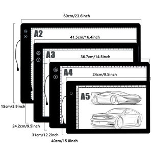 Nouveau dessin d'<span class=keywords><strong>animation</strong></span> <span class=keywords><strong>2D</strong></span> planche à copier tampon lumineux A3 LED traçage planche à dessin étudiant croquis tapis de traçage tampon de lumière Rechargeable - Product Image 1