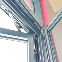 Ventana de Aluminio Abatible Hacia Afuera con Mosquitera, Multiusos para Cocina, Dormitorio, Balcón