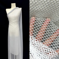 Tissu de broderie imitation diamant australien, extensible, en maille filet, avec fil à motifs géométriques, idéal pour la danse