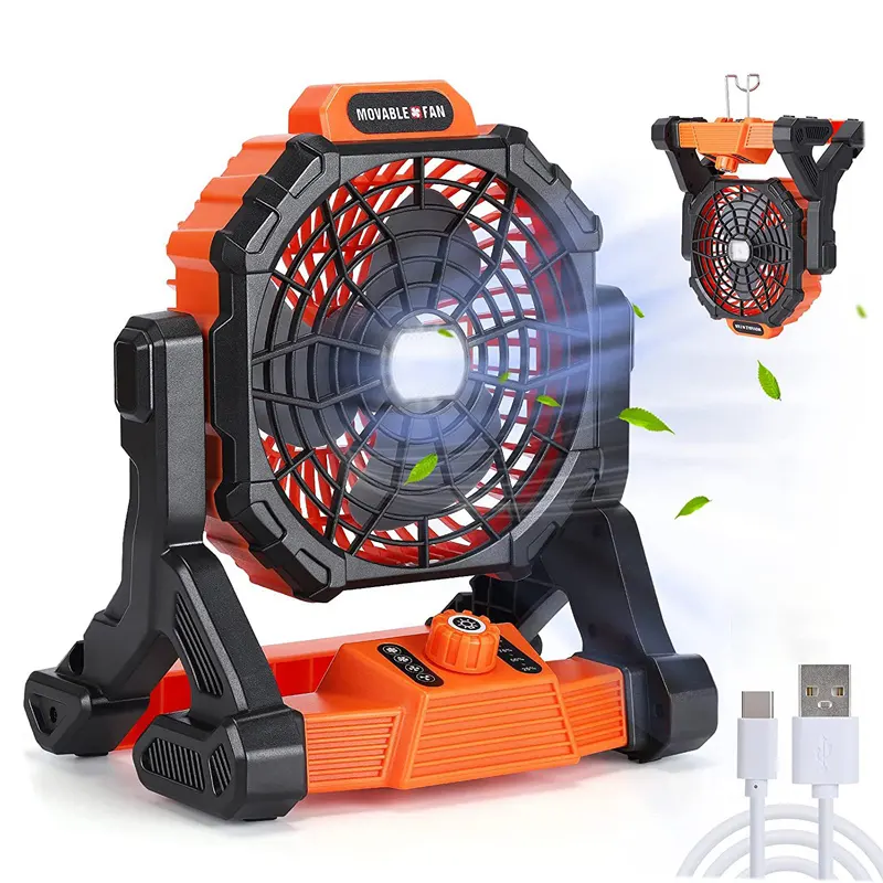 1000LM Rechargeable Portable Outdoor Worklight With Fan And Power Bank Function For Industry